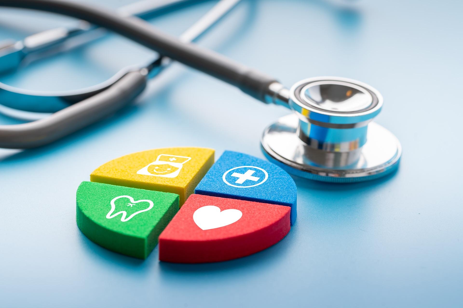 Farbcodes für Gesundheit mit Stethoskop | Osteopathie Freiburg